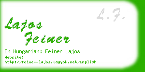 lajos feiner business card